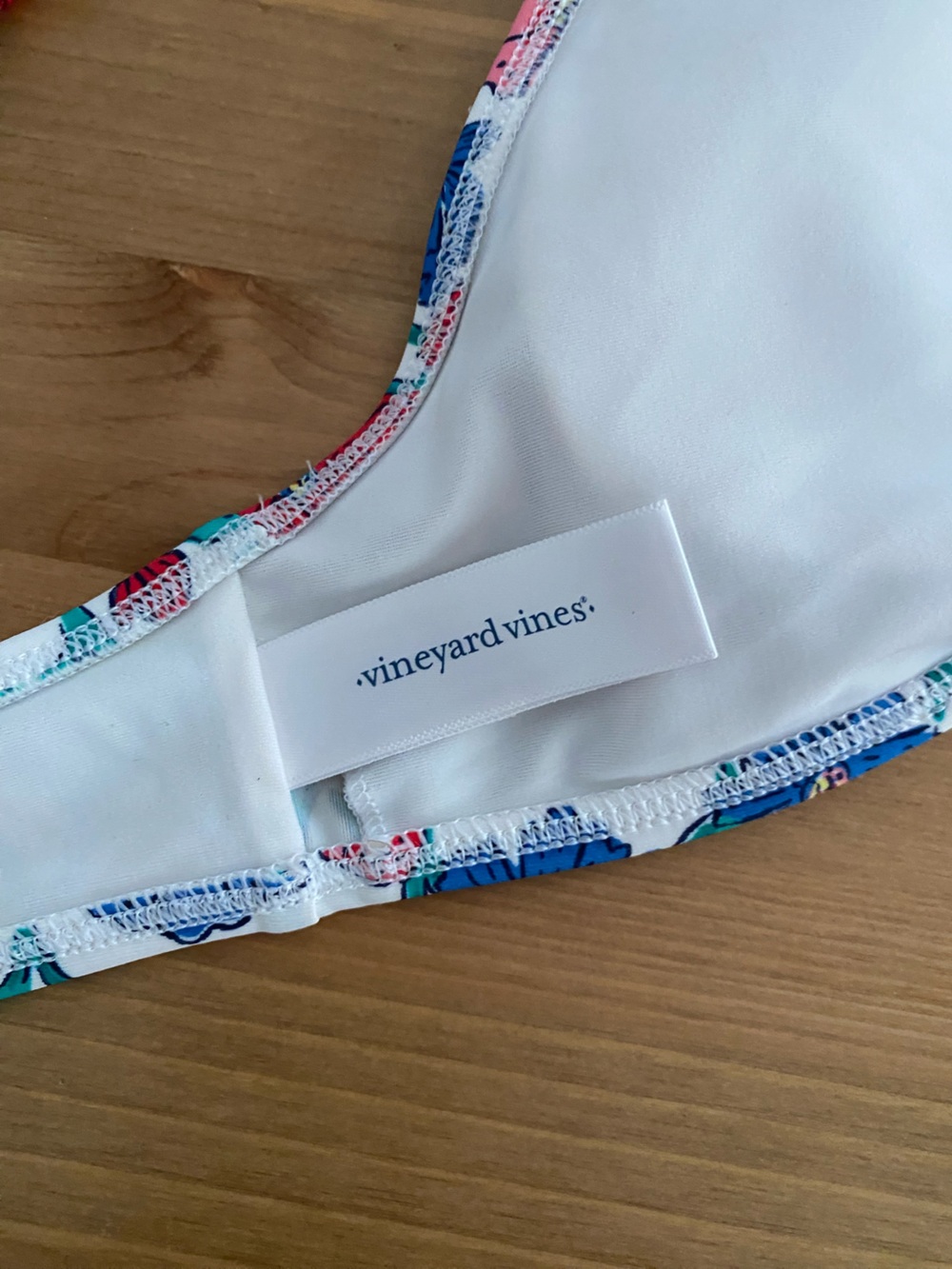 Vineyard Vines Tisbury Floral bikini Top Size XL Knot Front Adjustable Triangle - Picture 7 of 9